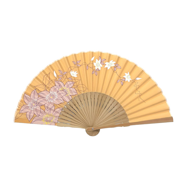 婦人用　布扇　鉄仙