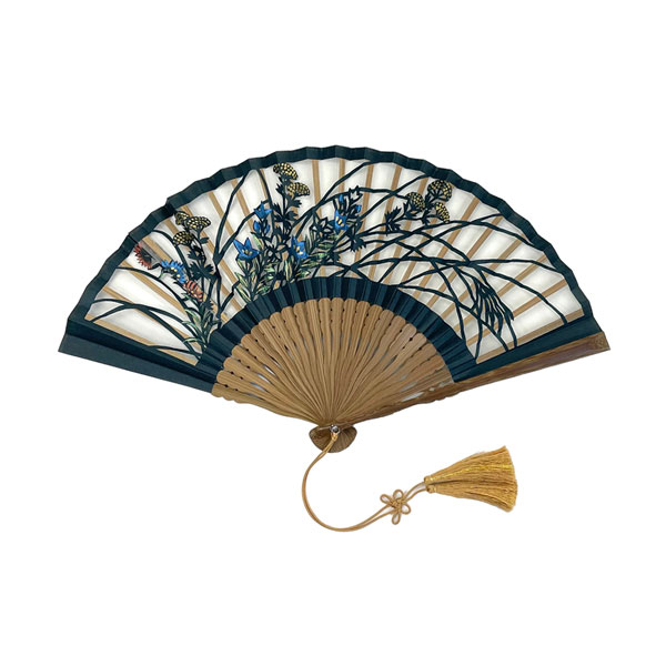 婦人用　額スカシ　秋草 (紺)