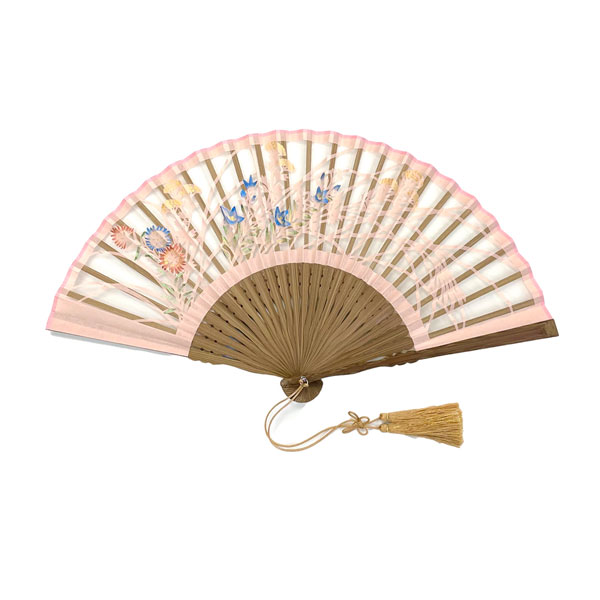 婦人用 額スカシ　秋草  (ピンク)