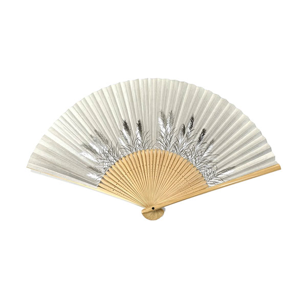 紳士用　白竹扇　すすき