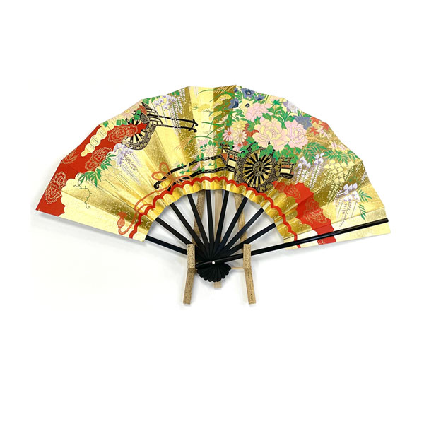 9寸　飾り扇子「花車」扇立付