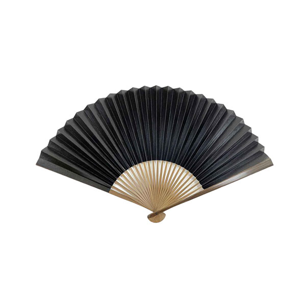 9寸5分　唐木渋扇　黒