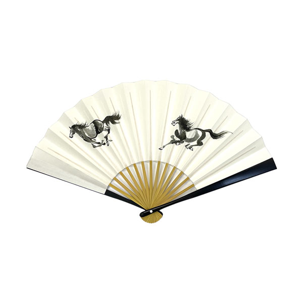 新年扇　表千家骨　干支　午　6寸5分