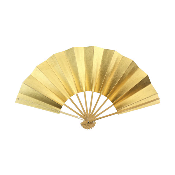 舞扇　白竹　両金　無地  E-13-1