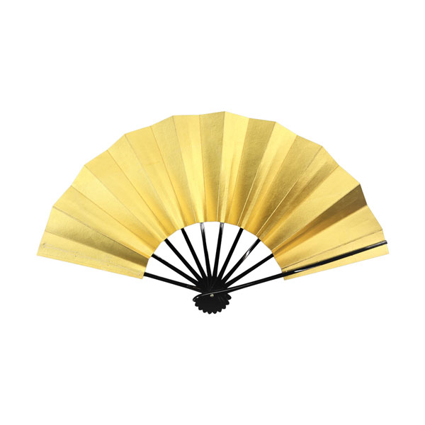 舞扇　黒塗　両金　無地　E-13-2