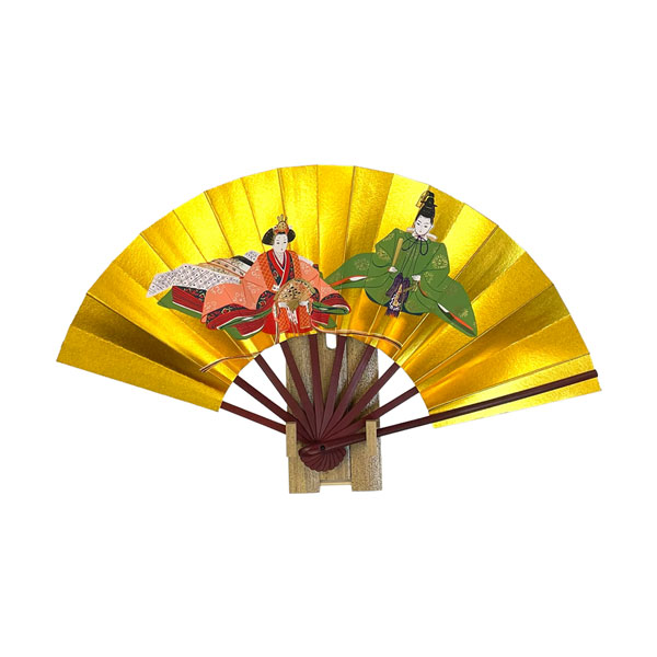 7寸5分　飾り扇子「内裏雛」扇立付