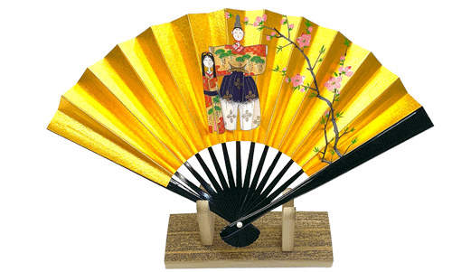 5寸 雛人形 飾り扇 扇子立て付